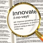 Innovate Definition Magnifier Showing Creative Development And Ingenuity