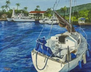 lahaina yacht by Hawaiian Painter Darice Machel McGuire lahaina yacht by Hawaiian Painter Darice Machel McGuire