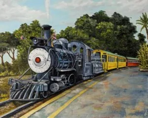 Sugar Cane Train by Hawaiian Painter Darice Machel McGuire Sugar Cane Train by Hawaiian Painter Darice Machel McGuire