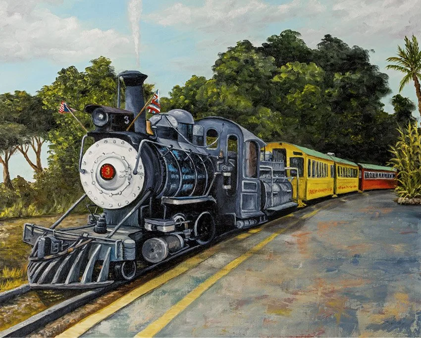 Sugar Cane Train by Hawaiian Painter Darice Machel McGuire