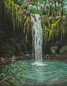 Twinfalls by Hawaiian Painter Darice Machel McGuire Twinfalls by Hawaiian Painter Darice Machel McGuire