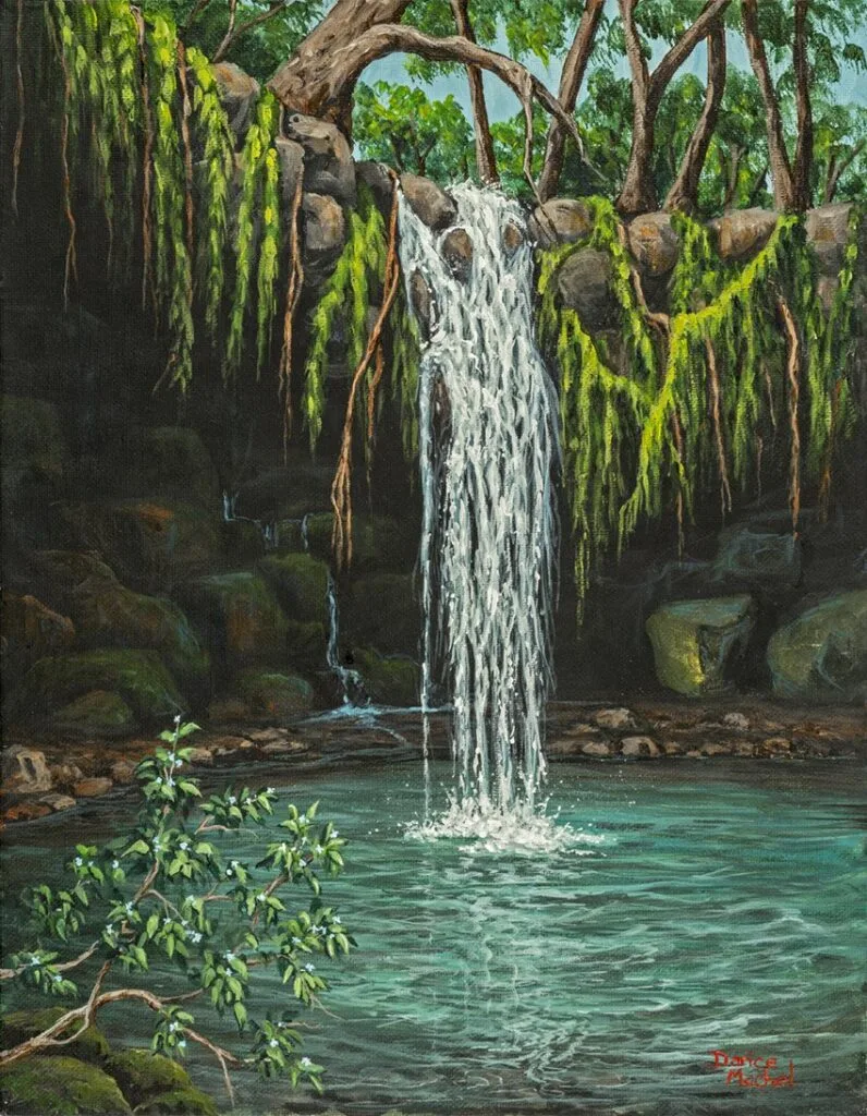 Twinfalls by Hawaiian Painter Darice Machel McGuire
