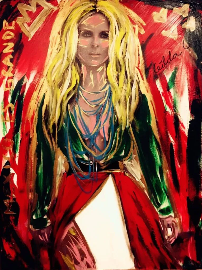 Mexican artist Gilda Garza’s portrait of actress Kate del Castillo La Reyna