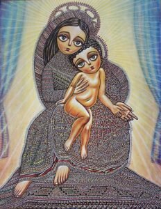 Madonna and the child by Armenian Painter Sevada Grigoryan