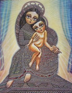 Madonna and the child by Armenian Painter Sevada Grigoryan