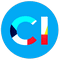 The v2 logo features a blue circle with the letters "CI" in white. The "C" is open, showcasing red, navy, and white segments. A vibrant touch, the "I" includes red, white, and yellow near the bottom for an eye-catching geometric design, perfect as a Header General emblem.